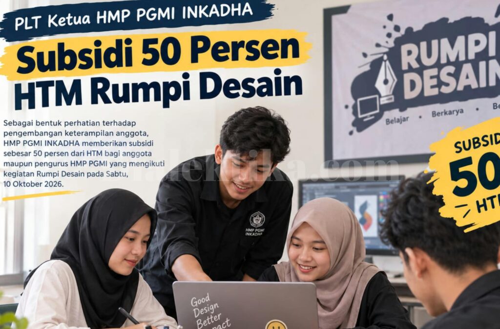 PLT Ketua HMP PGMI INKADHA Subsidi 50 Persen HTM Rumpi Desain. 